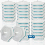 Disposable Toilet Brush with 48 PCS Refills. Disposables Toilets Cleaning System with Handle. Storage Caddy and 48Toilet Bowl Refill Heads for Bathroom Cleaning